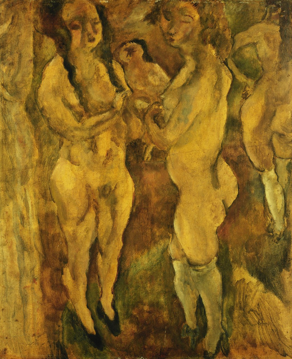 裸体女性；裸女，1921-1923年 作者 朱尔斯·帕辛