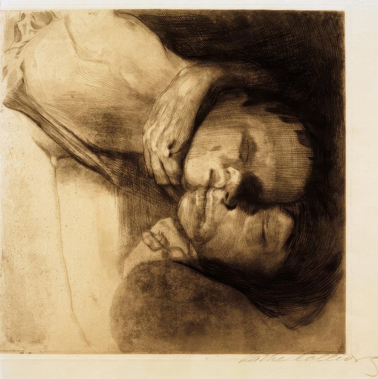 死亡，妻子和孩子 作者 凯特·珂勒惠支
