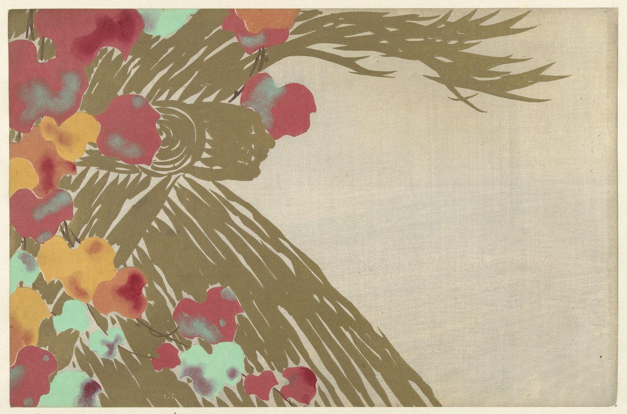 常春藤，1909年（木版画） 作者 神坂积家