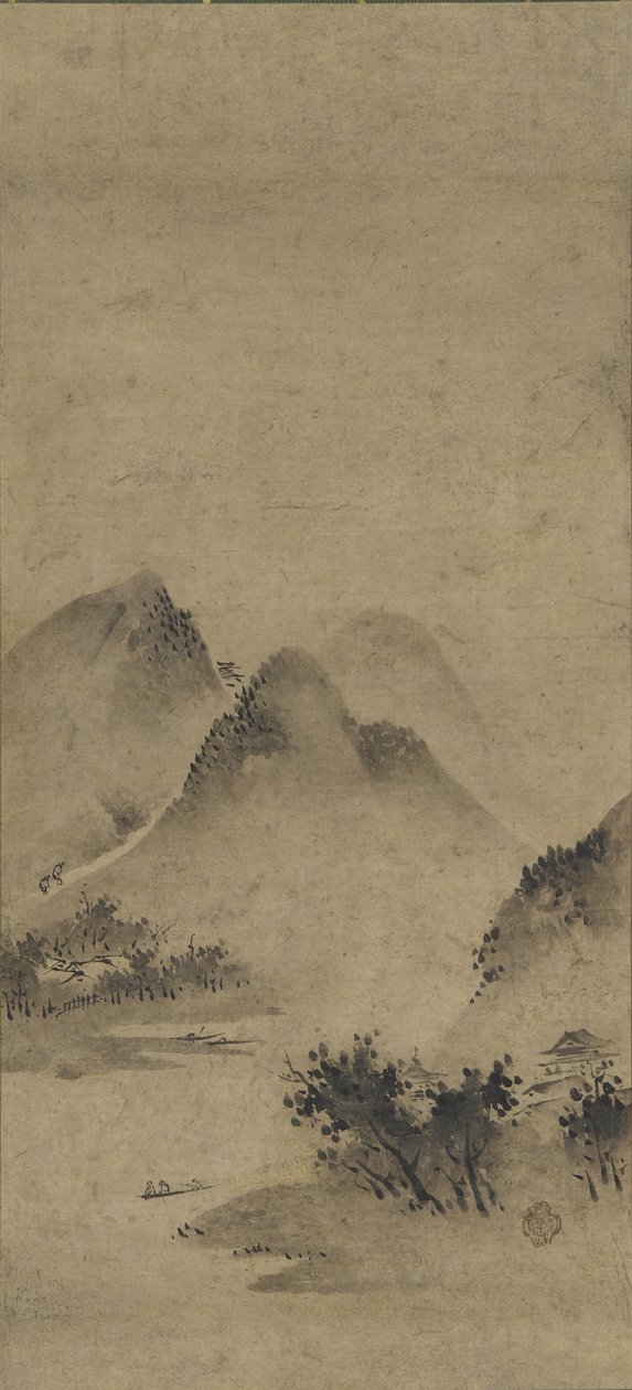 景观，室町时代（纸上墨水） 作者 卡诺·元信
