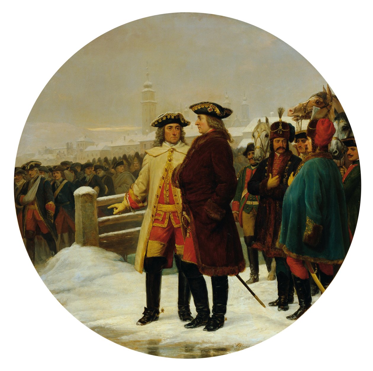 1742 年林茨投降 作者 卡尔·冯·布拉斯
