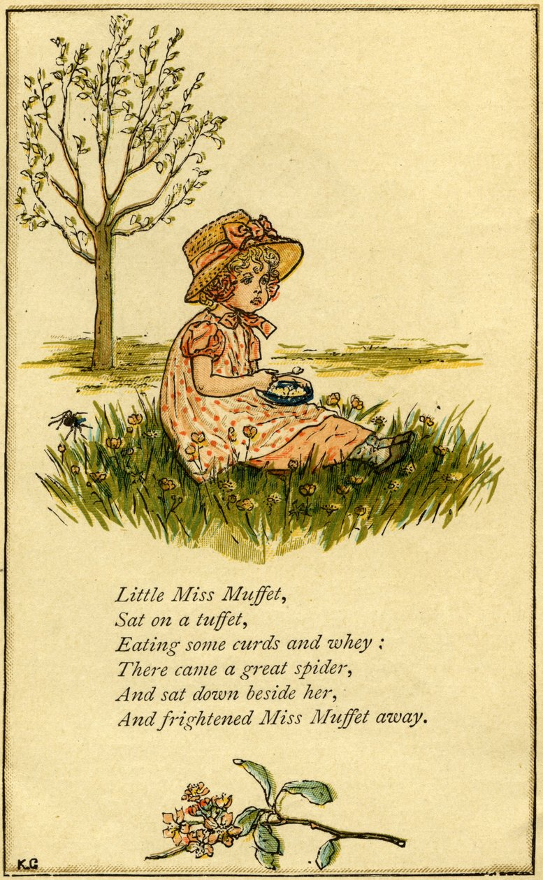 小玛菲特小姐》插图 作者 凯特·格林威（Kate Greenaway）