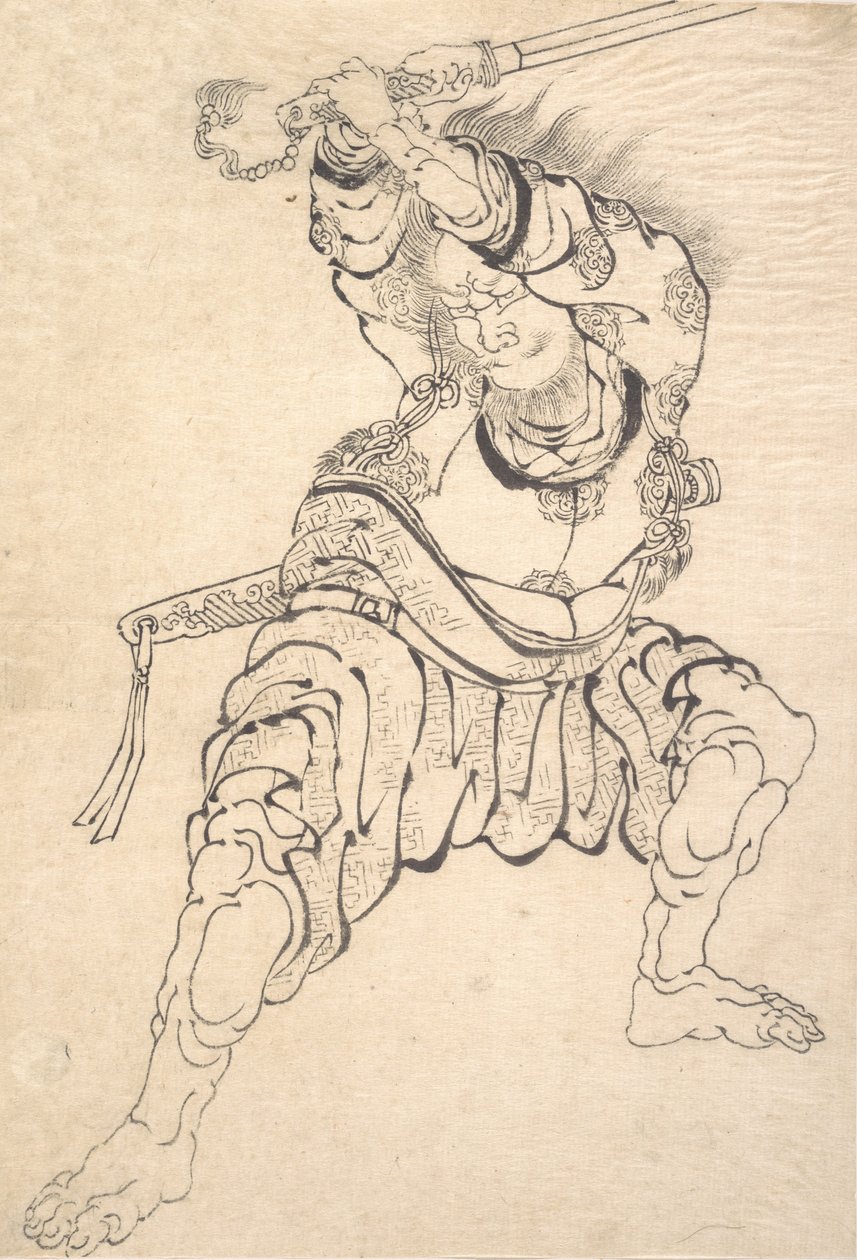 一个战士。 作者 葛饰北斋
