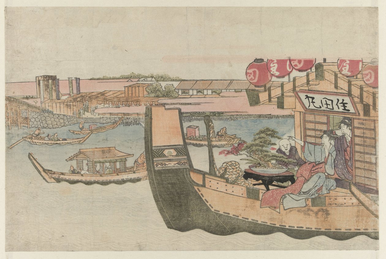隅田川泛舟 作者 葛饰北斋