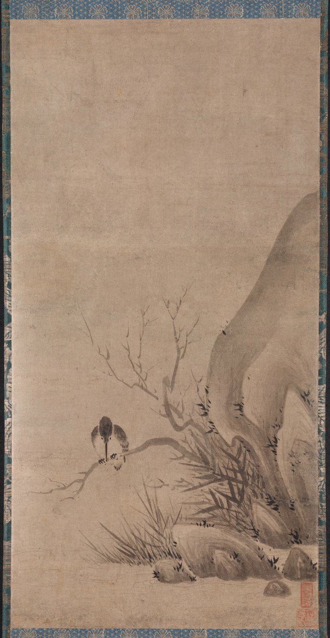 翠鸟栖息在溪流之上 作者 正庆健子