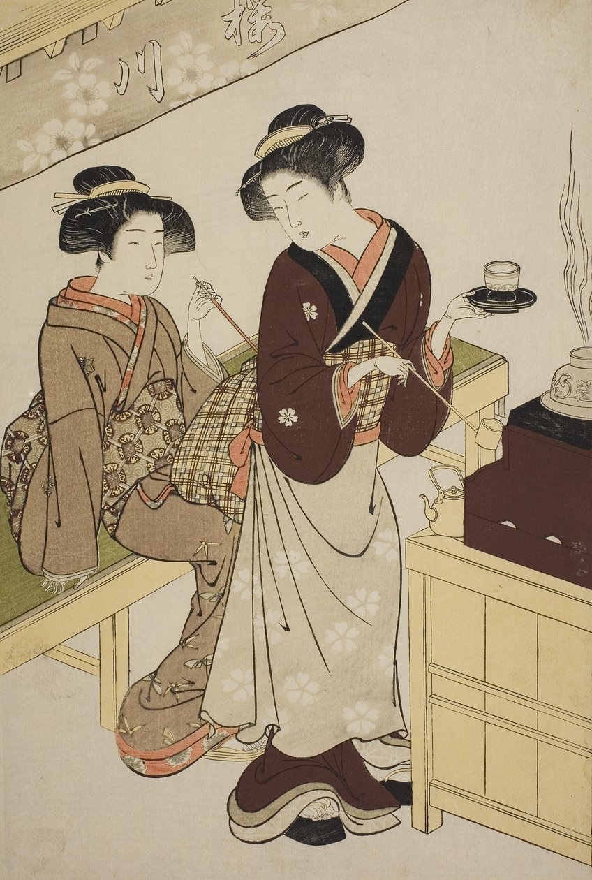 樱川茶馆，约1777年 作者 北尾重正