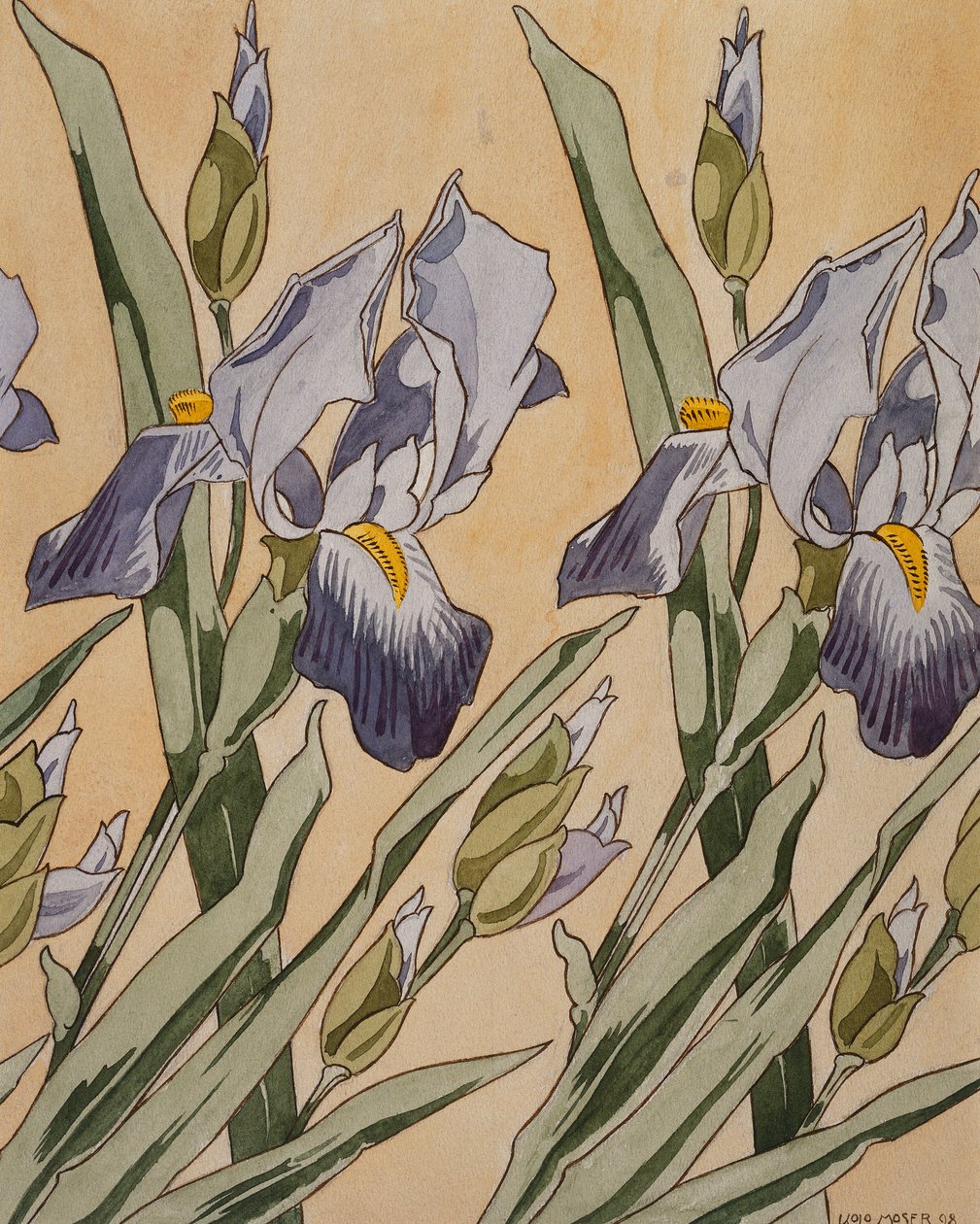 虹膜，1898年 作者 科洛曼·莫泽（Koloman Moser）