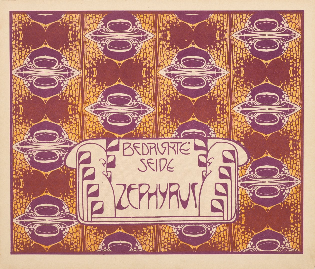 印制的丝绸泽普，1901年。 作者 科洛曼·莫泽（Koloman Moser）