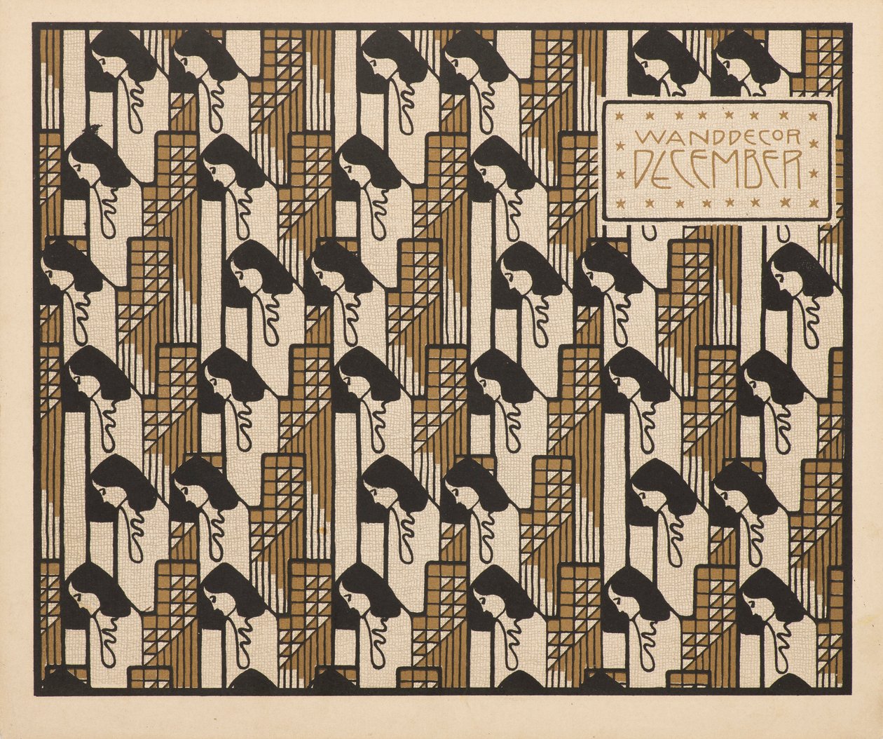 1901年12月，墙面装饰。 作者 科洛曼·莫泽（Koloman Moser）