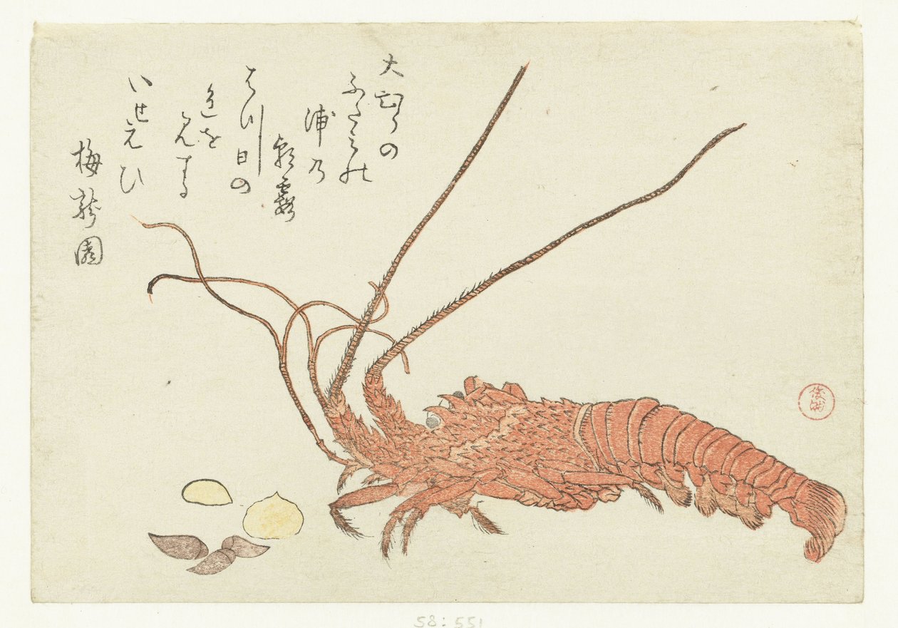 龙虾和贝壳 作者 久保田顺满