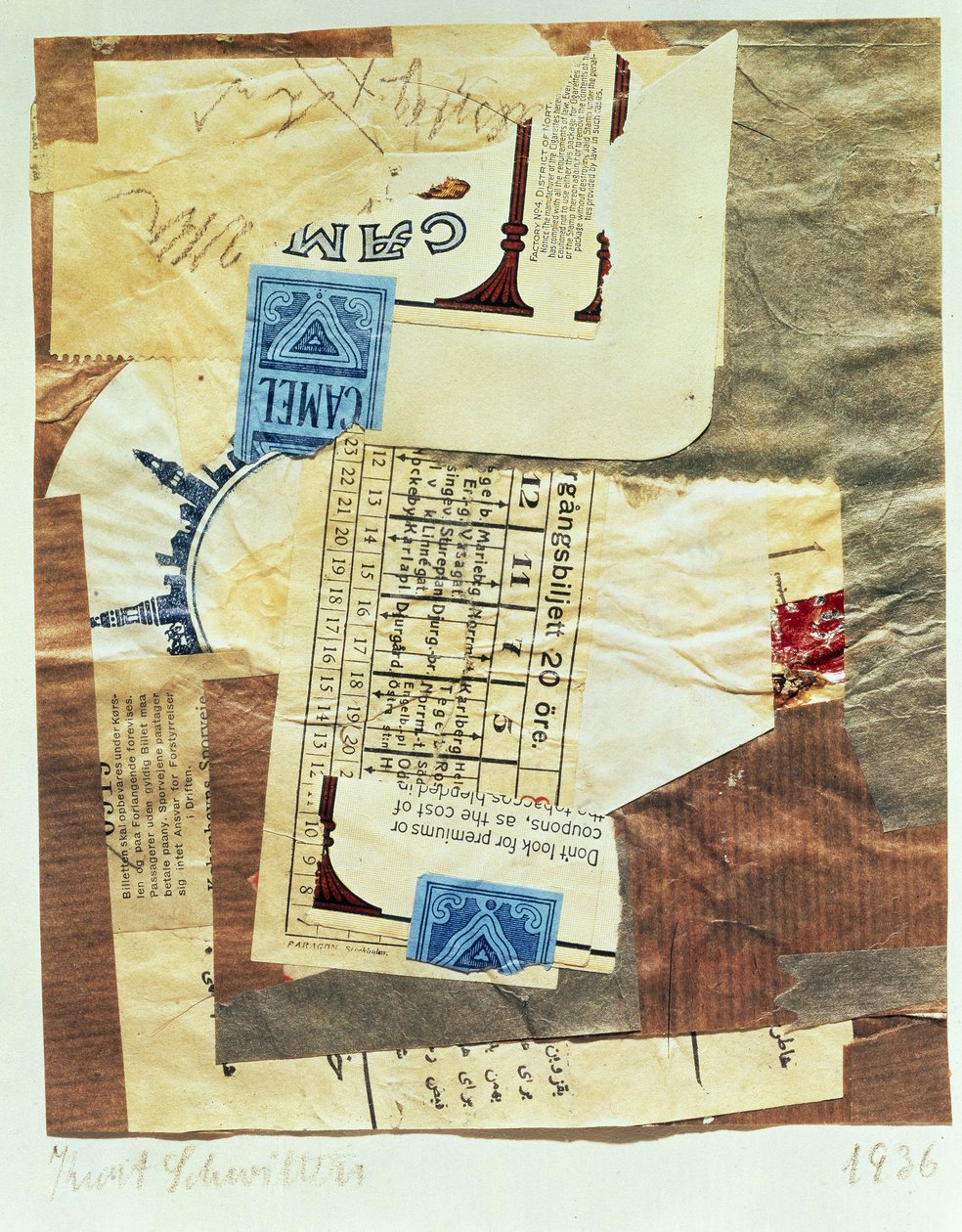 骆驼，1936年。 作者 库尔特·史威特
