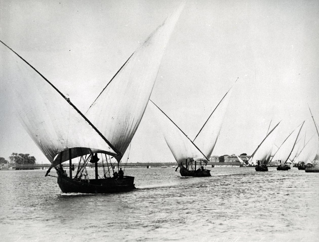 在尼罗河航行，1880年 作者 朗基基