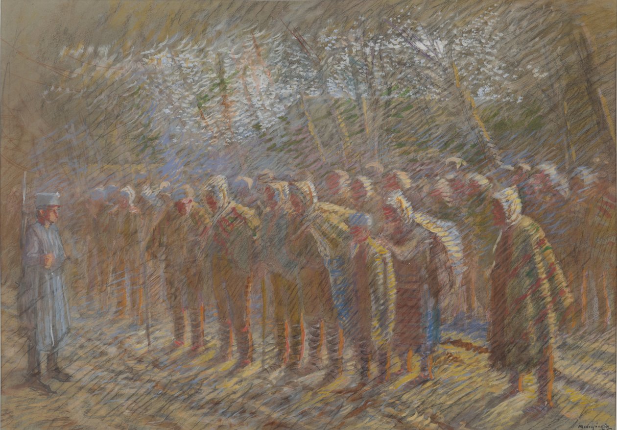 《战俘》，1914年。 作者 拉斯洛（Laszlo Mednyanszky）