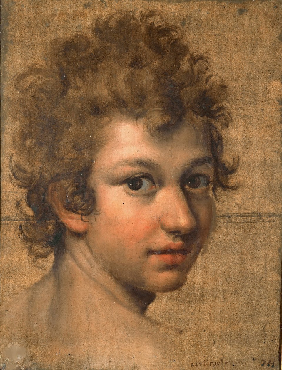 一个男孩的画像。 作者 Lavinia Fontana