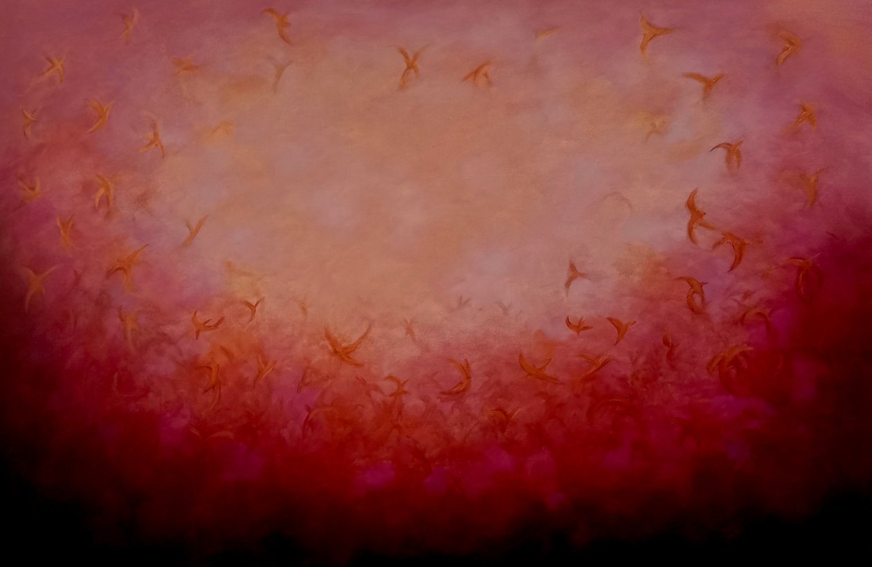 火鸟，2024 年（布面油画） 作者 李·坎贝尔