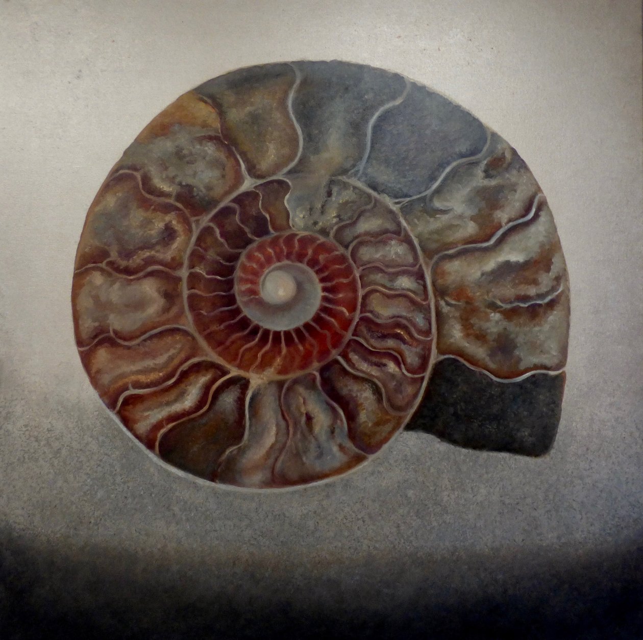 银鲑鱼，2024 年（布面油画） 作者 李·坎贝尔
