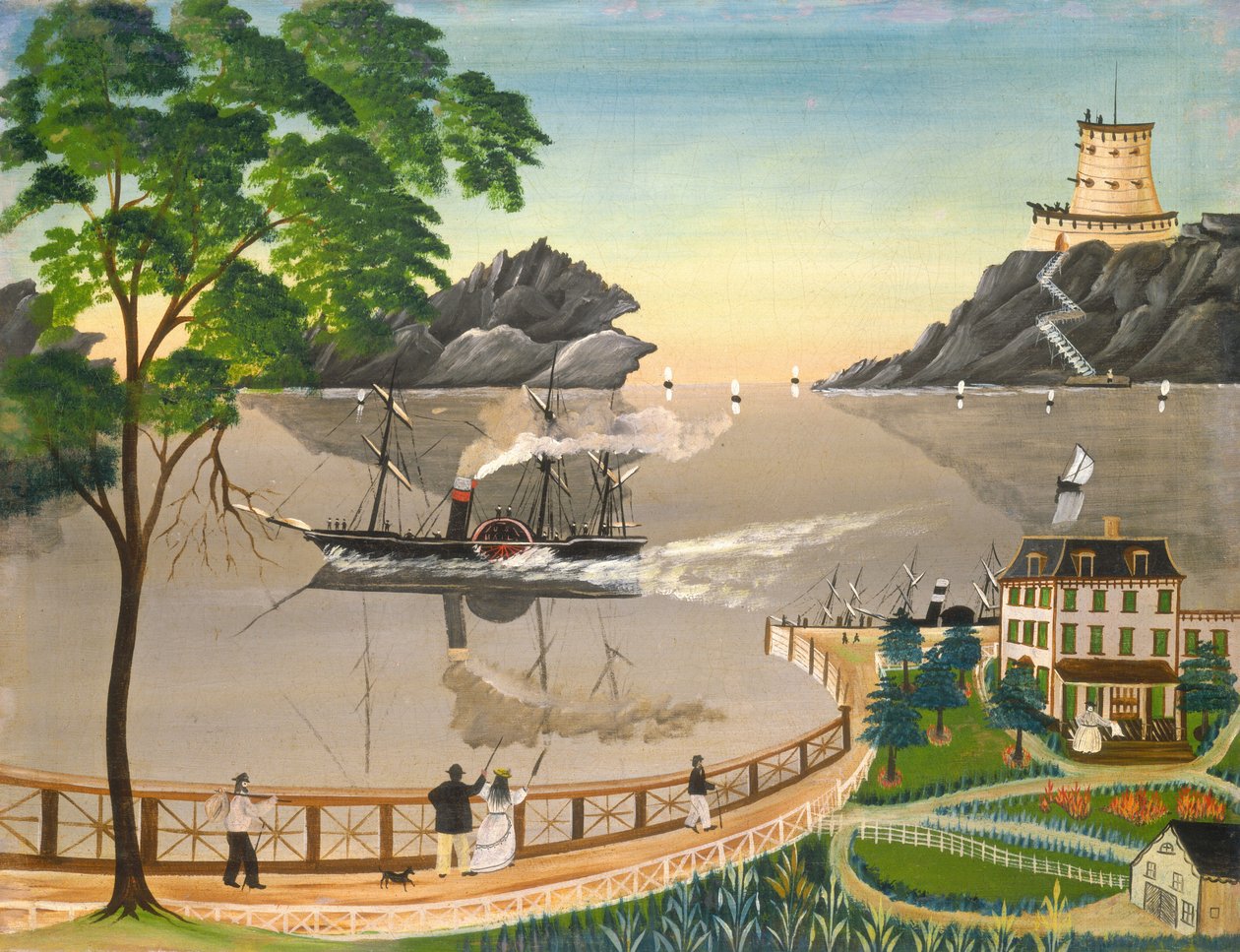 美国邮船，1855年或以后。 作者 莱拉·鲍曼