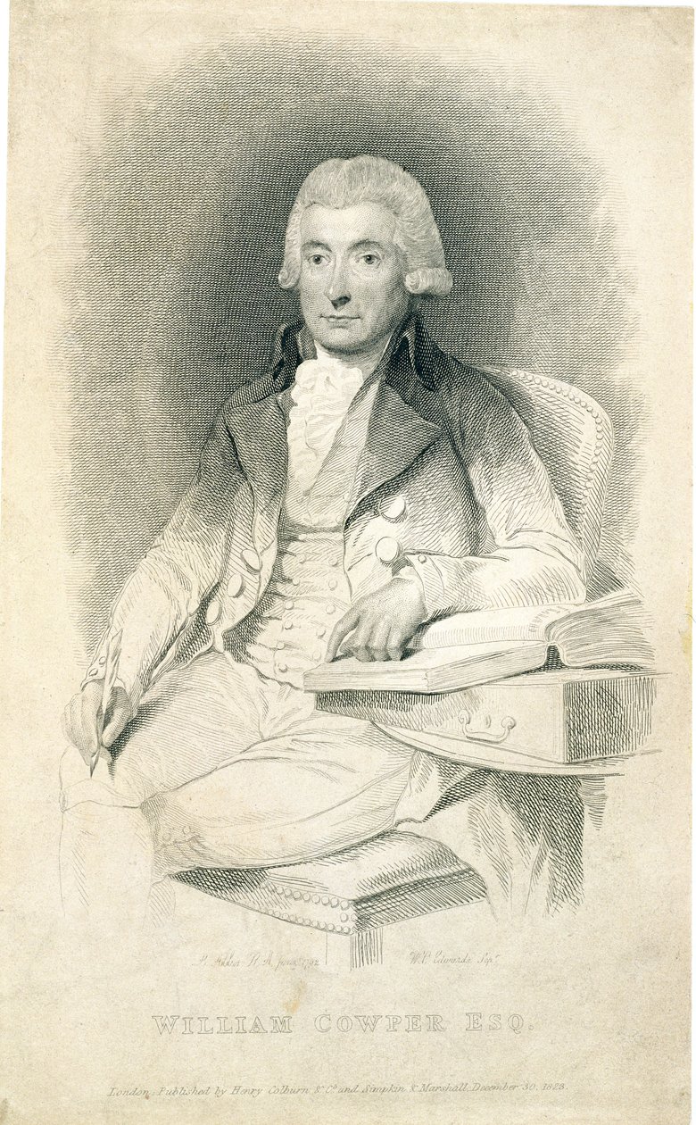 William Cowper（1731-1800），由WC Edwards雕刻，1823年 作者 勒缪尔·弗朗西斯·阿伯特