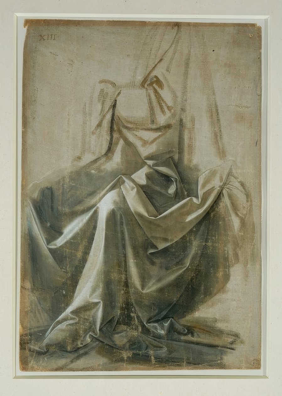 长袍研究坐姿 作者 达芬奇（Leonardo da Vinci）