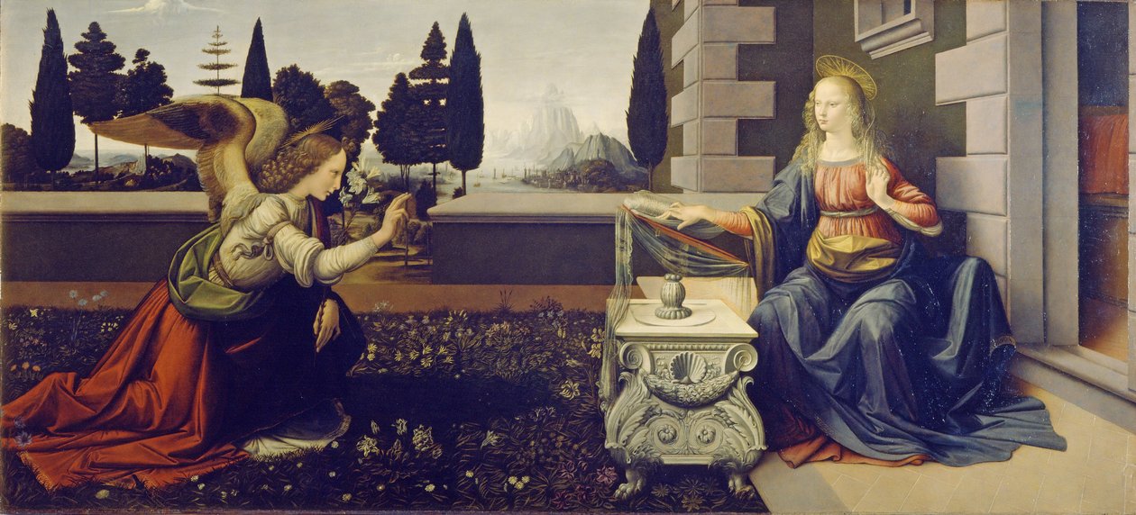 圣母领报 作者 达芬奇（Leonardo da Vinci）