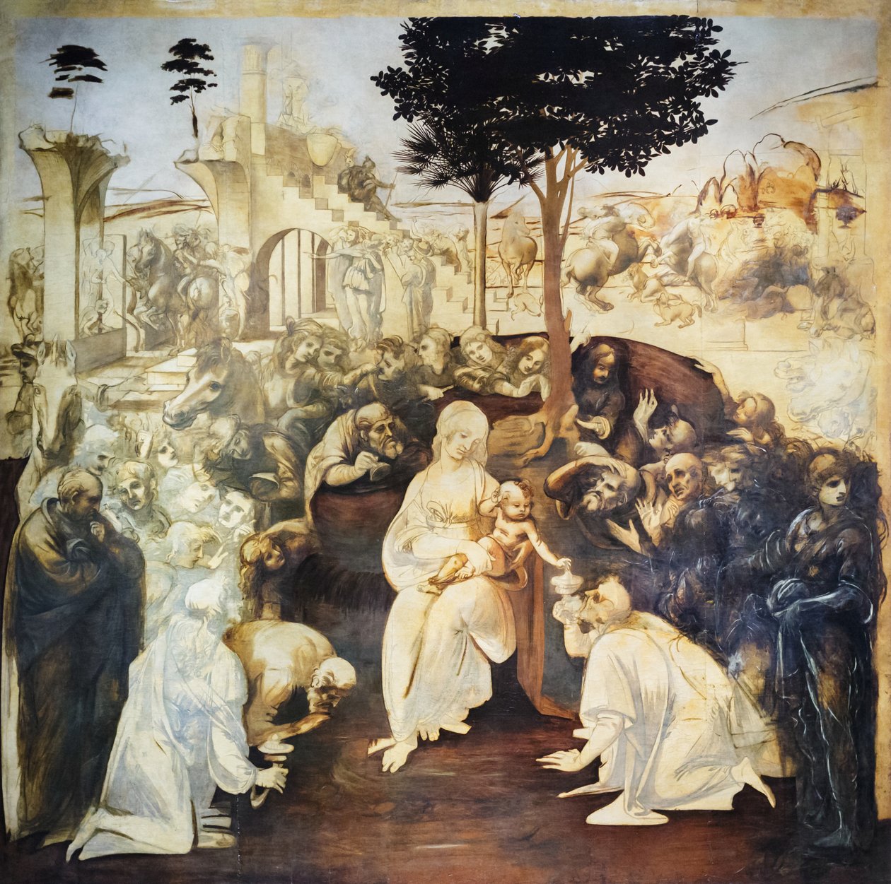 玛吉的崇拜 作者 达芬奇（Leonardo da Vinci）