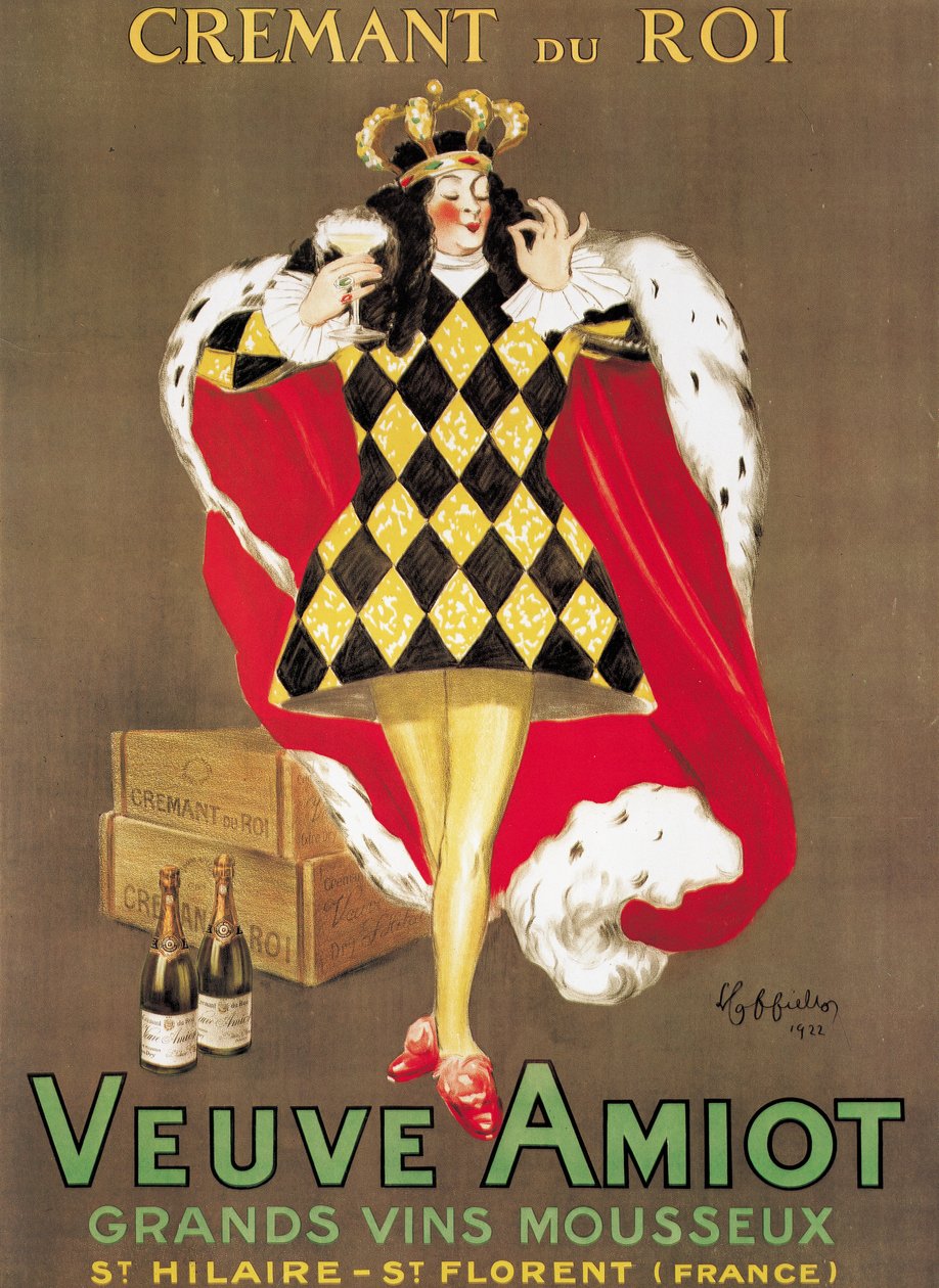 海报广告&39;Widow Amiot&39;起泡酒，1922年 作者 莱昂内托·卡皮耶洛