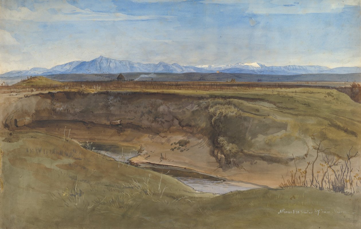 罗马附近的风景，1867年。 作者 利奥波德维纳斯