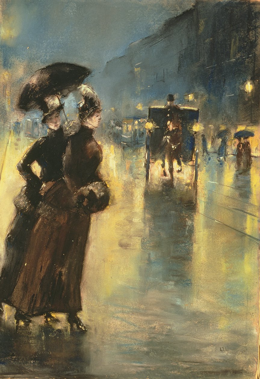 夜灯，1889年 作者 小乌里