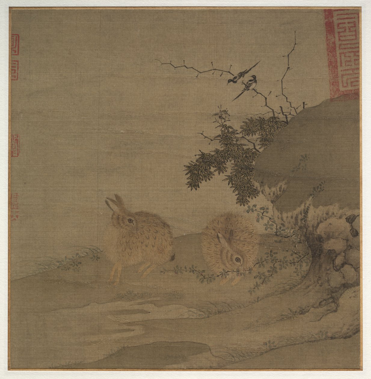 喜鹊和野兔 作者 李勇