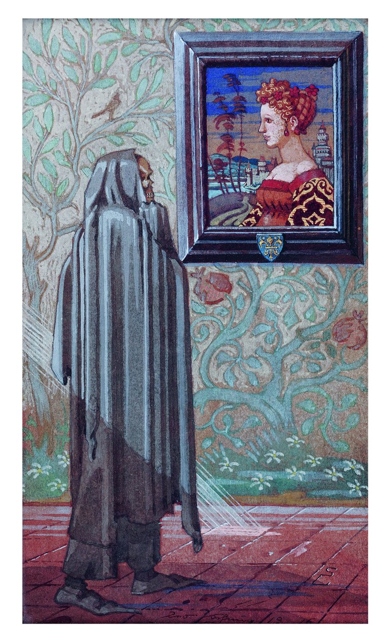 女孩与死亡》，1916年。 作者 莱奥·施努格