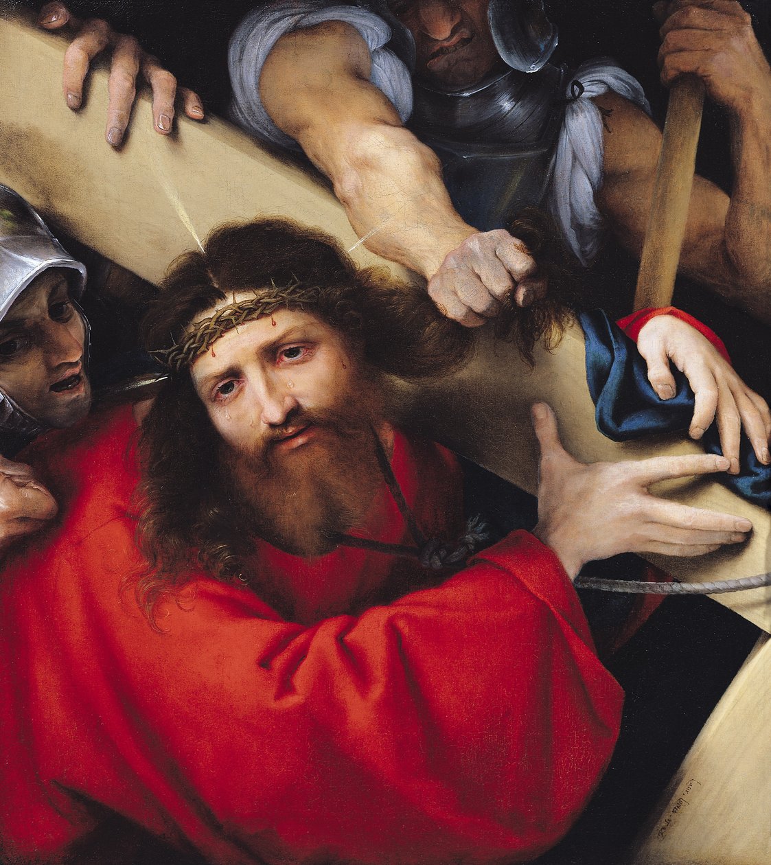 基督背着十字架，1526年 作者 洛伦佐·乐透（Lorenzo Lotto）