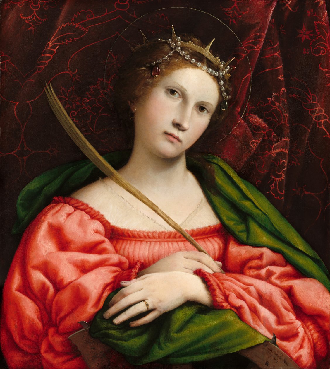 圣凯瑟琳，1522年。 作者 洛伦佐·乐透（Lorenzo Lotto）