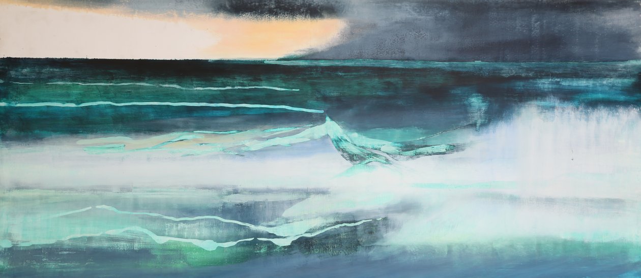 海景，（石油上的油和虫胶） 作者 卢·吉布斯