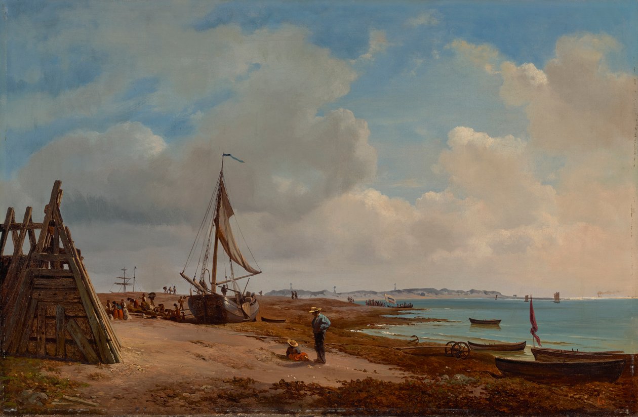 布兰肯内附近的易北河段 作者 路易斯·古利特（Louis Gurlitt）
