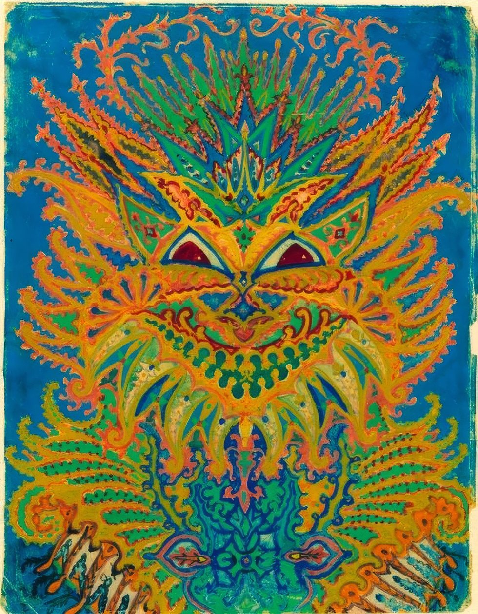 万花筒猫：蓝色猫图案 作者 路易·韦恩