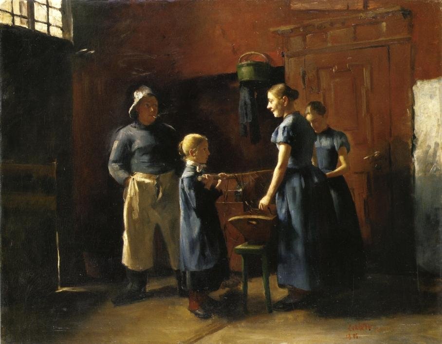 在渔夫的房子里 作者 洛维斯·科林斯（Lovis Corinth）
