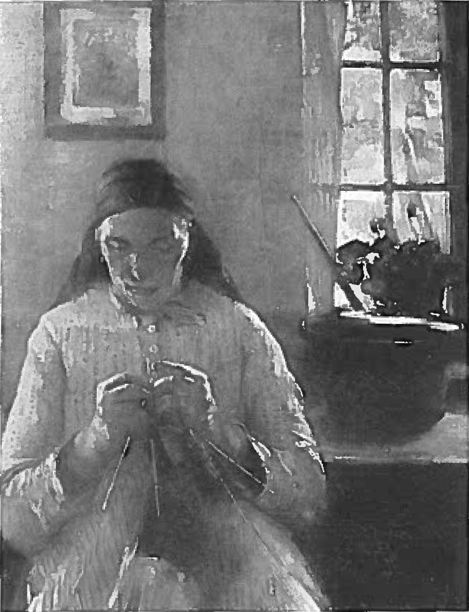 Dachaun的针织女人 作者 洛维斯·科林斯（Lovis Corinth）
