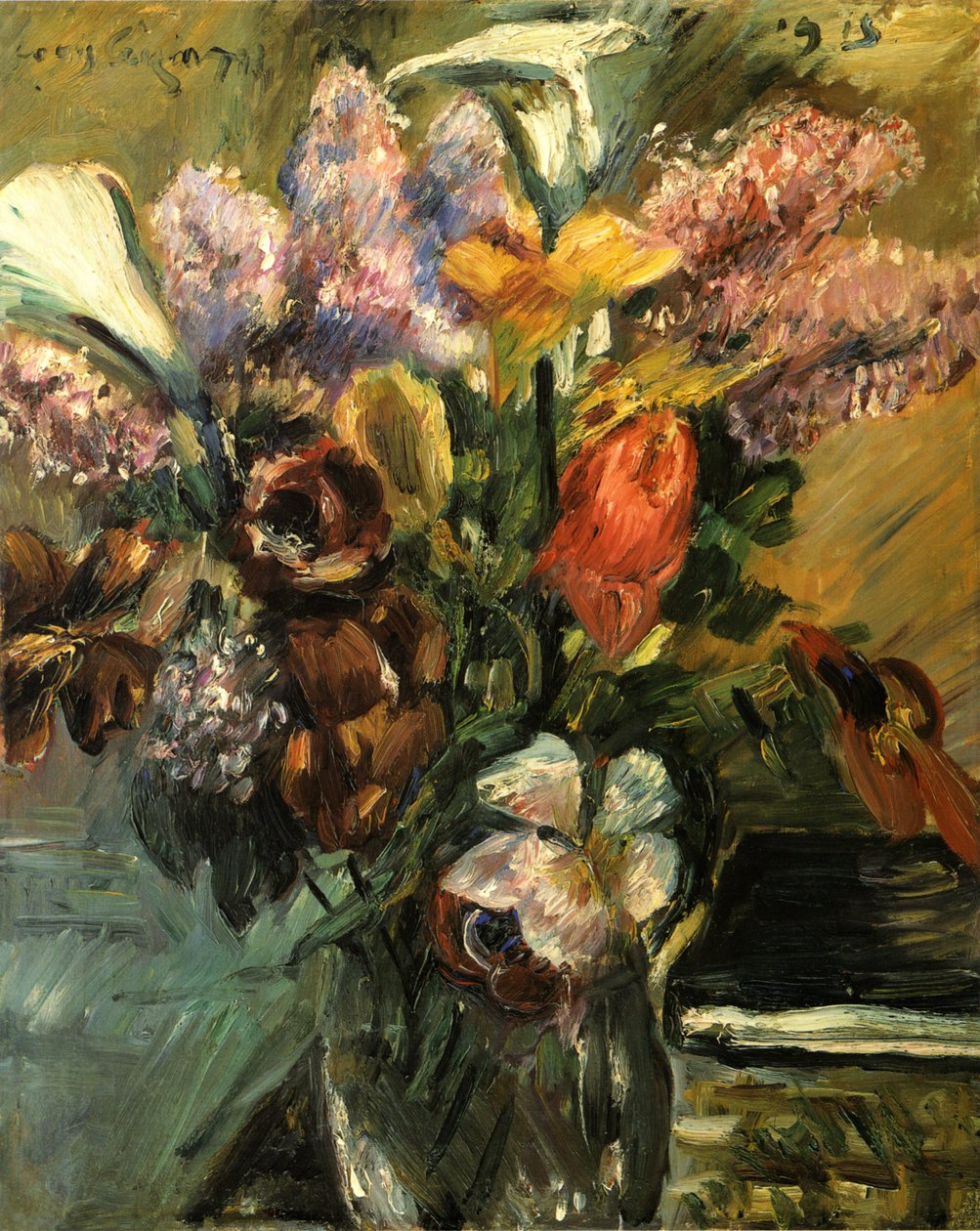 郁金香，丁香和callan 作者 洛维斯·科林斯（Lovis Corinth）