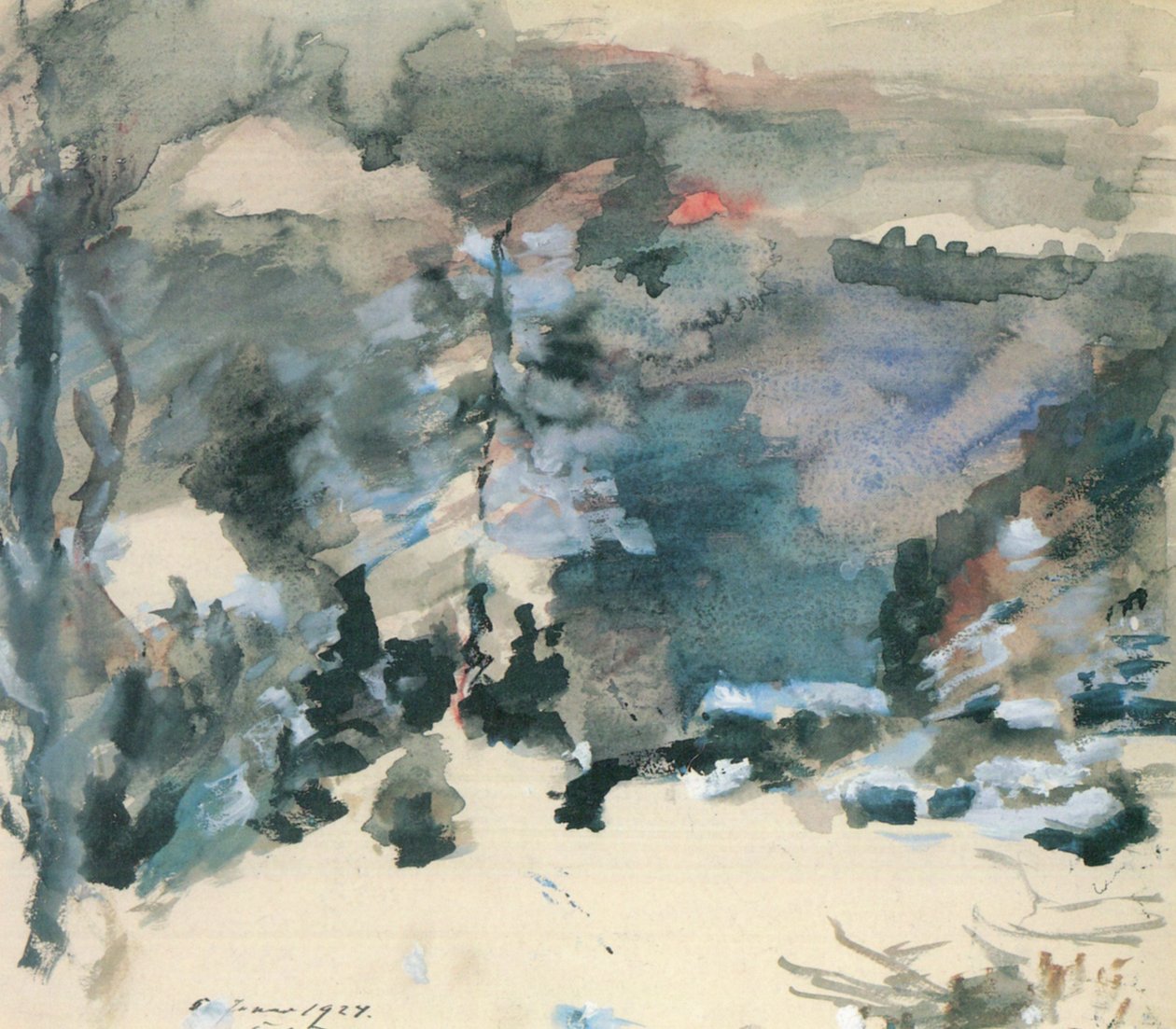 Walchensee在冬天 作者 洛维斯·科林斯（Lovis Corinth）