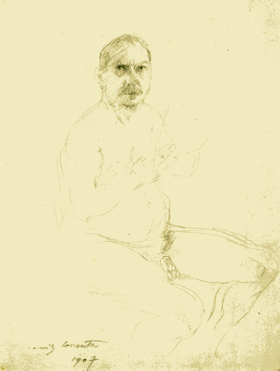 自画像作为坐姿 作者 洛维斯·科林斯（Lovis Corinth）