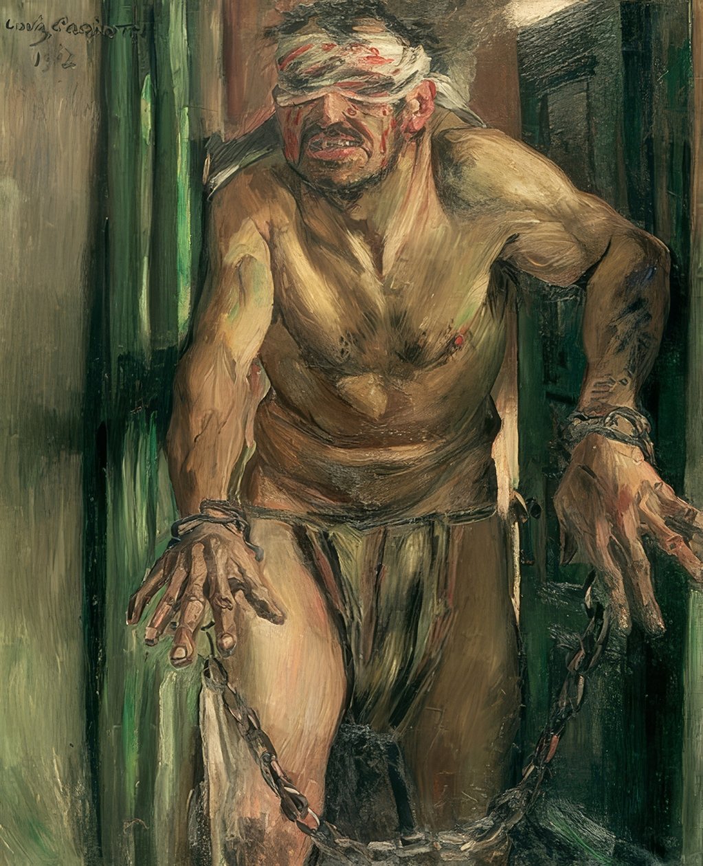 失明的参孙。 1912年 作者 洛维斯·科林斯（Lovis Corinth）