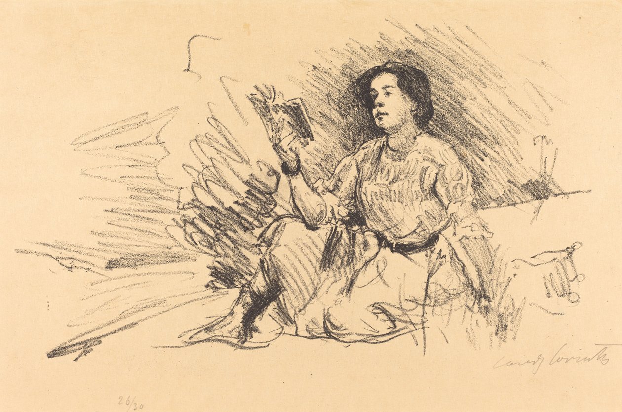 阅读女孩（女孩阅读） 作者 洛维斯·科林斯（Lovis Corinth）