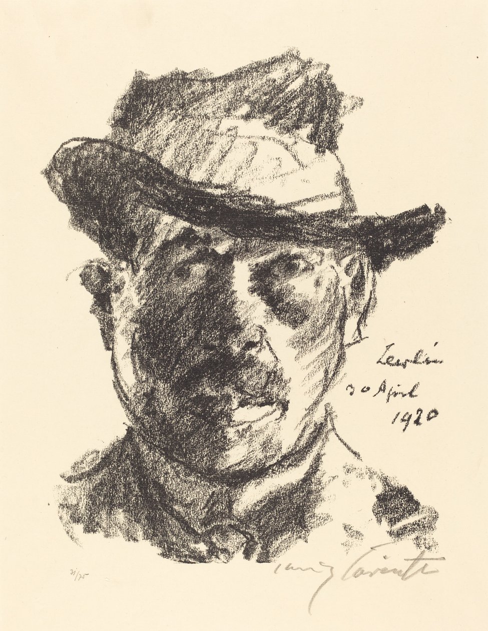 自画像 自画像，1920年。 作者 洛维斯·科林斯（Lovis Corinth）