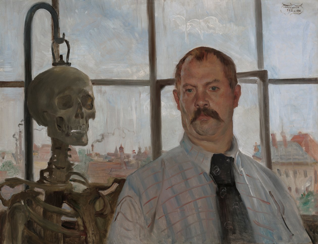 骷髅自画像 作者 洛维斯·科林斯（Lovis Corinth）