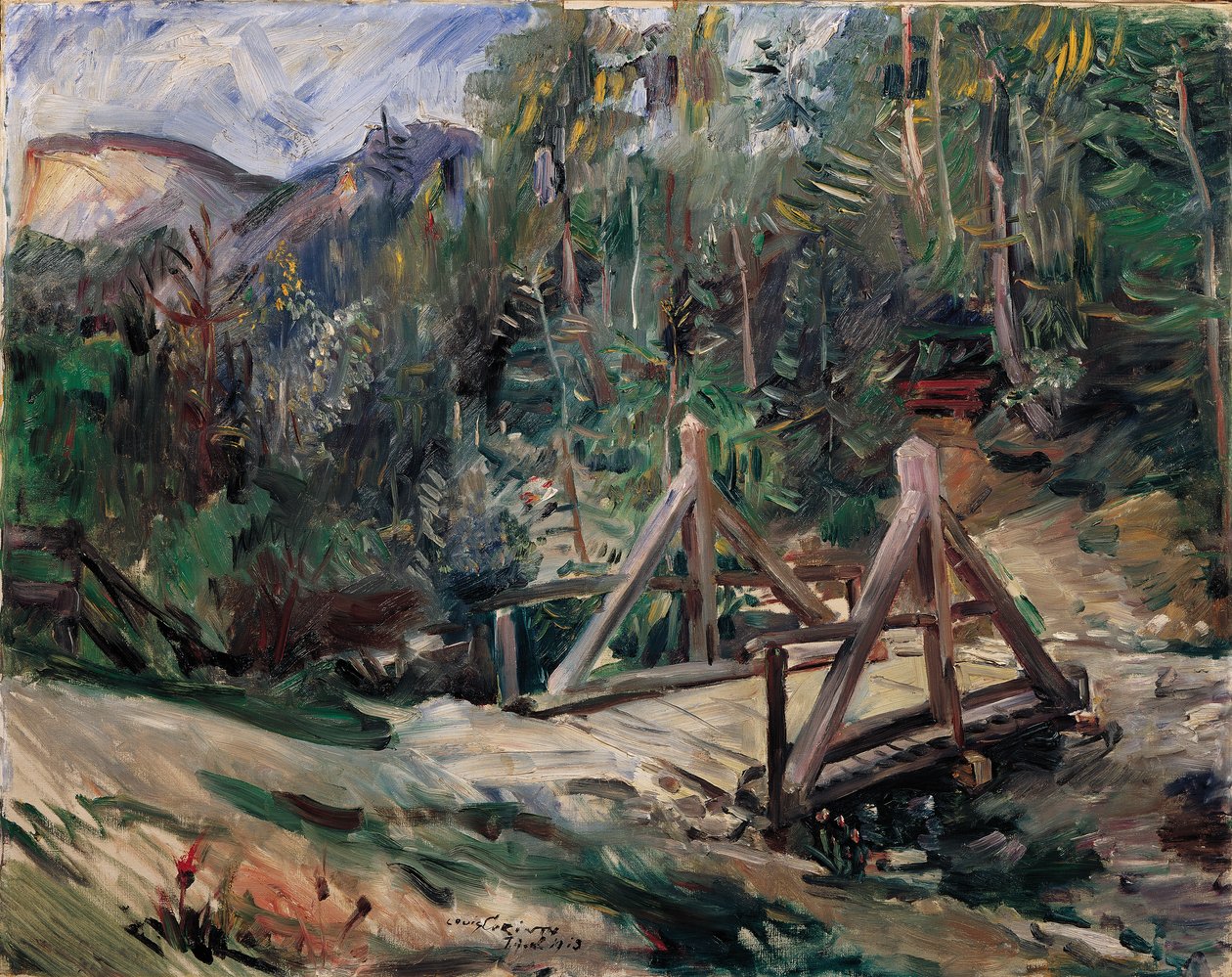 有桥的蒂罗尔风景 作者 洛维斯·科林斯（Lovis Corinth）