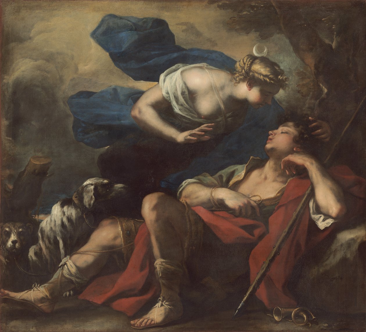Diana和Endymion，c.1675-80 作者 卢卡·乔丹奴（Luca Giordano）