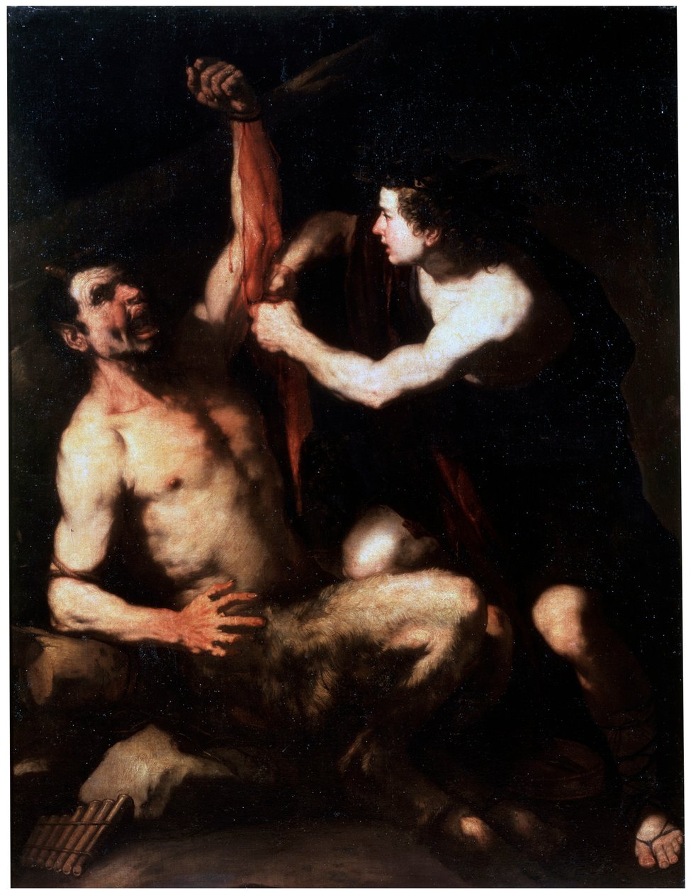 1650年代初，马赛亚斯和阿波罗 作者 卢卡·乔丹奴（Luca Giordano）