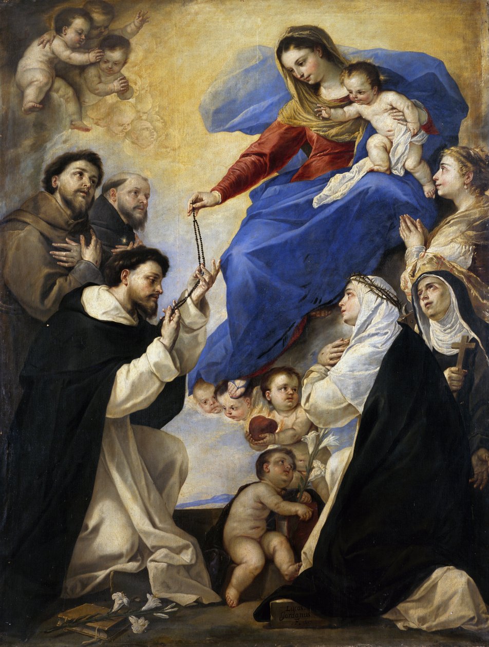 玫瑰圣母院 作者 卢卡·乔丹奴（Luca Giordano）