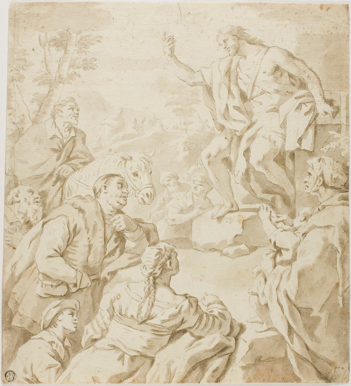 施洗者圣约翰布道 作者 卢卡·乔丹奴（Luca Giordano）