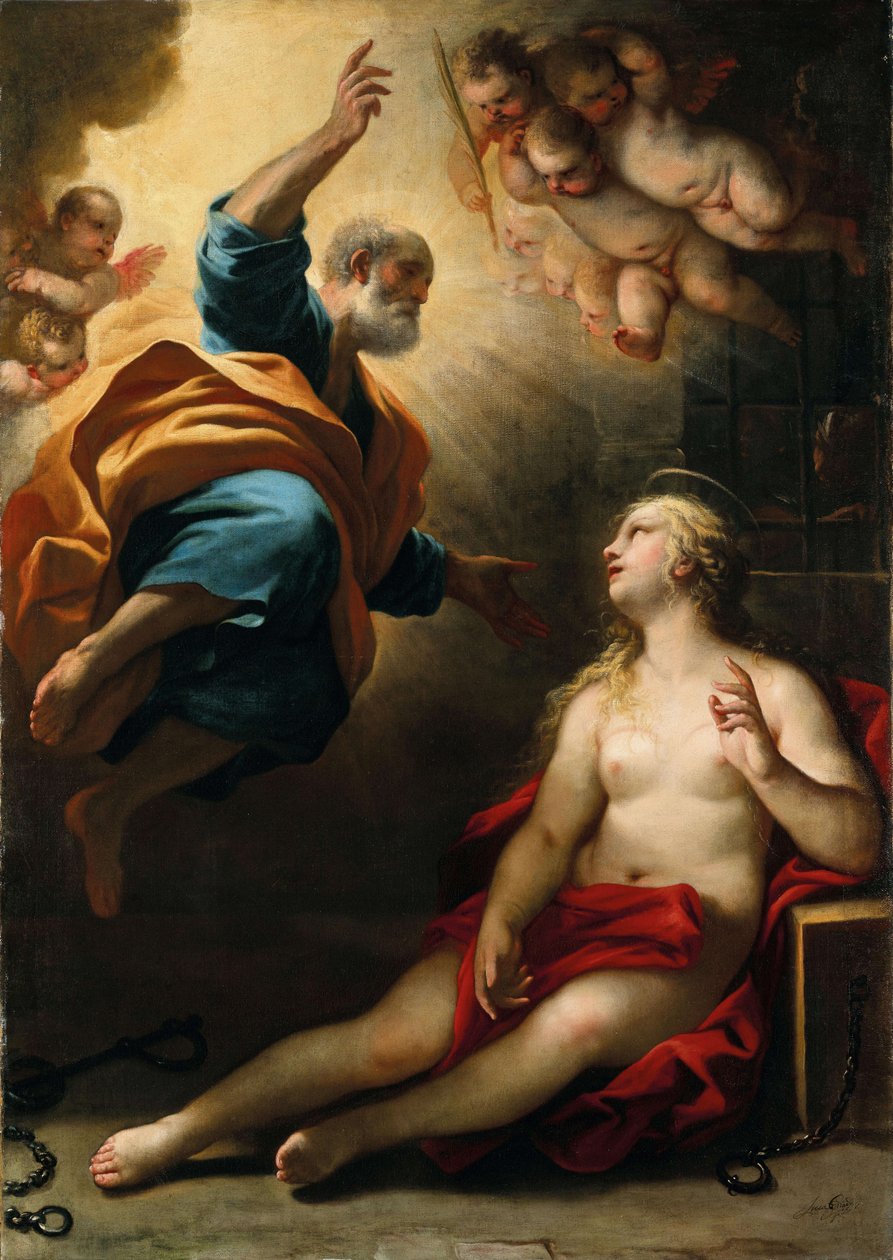 圣彼得治愈圣阿加莎 作者 卢卡·乔丹奴（Luca Giordano）